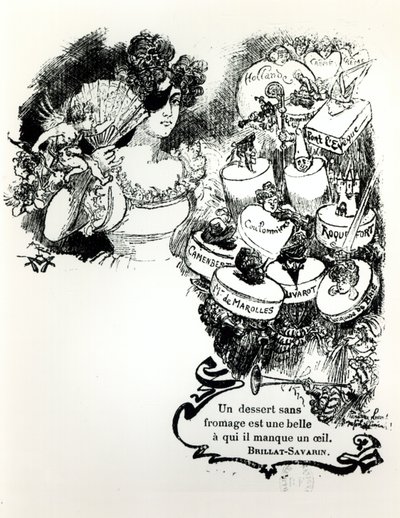 The Cheeses, Illustration for Brillat-Savarin